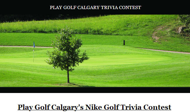 Play Golf Calgary 2013 Golf Trivia Contest
