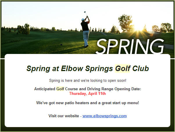 Elbow Springs Golf Club 2013 Opening