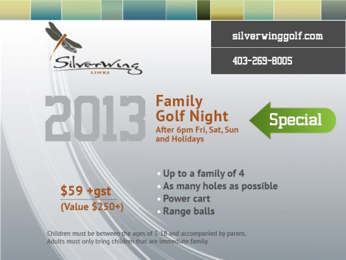 Silverwing Links 2013 Golf Specials Coupons