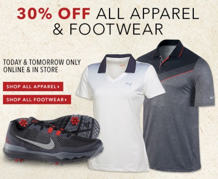 Golf Town 30 Off All Apparel and Footwear (June 23-24)